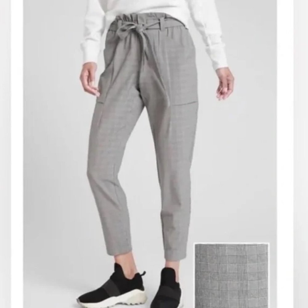 Athleta Plaid Paperbag Skyline Pants Size 2